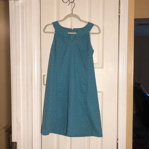Blue mid length dress